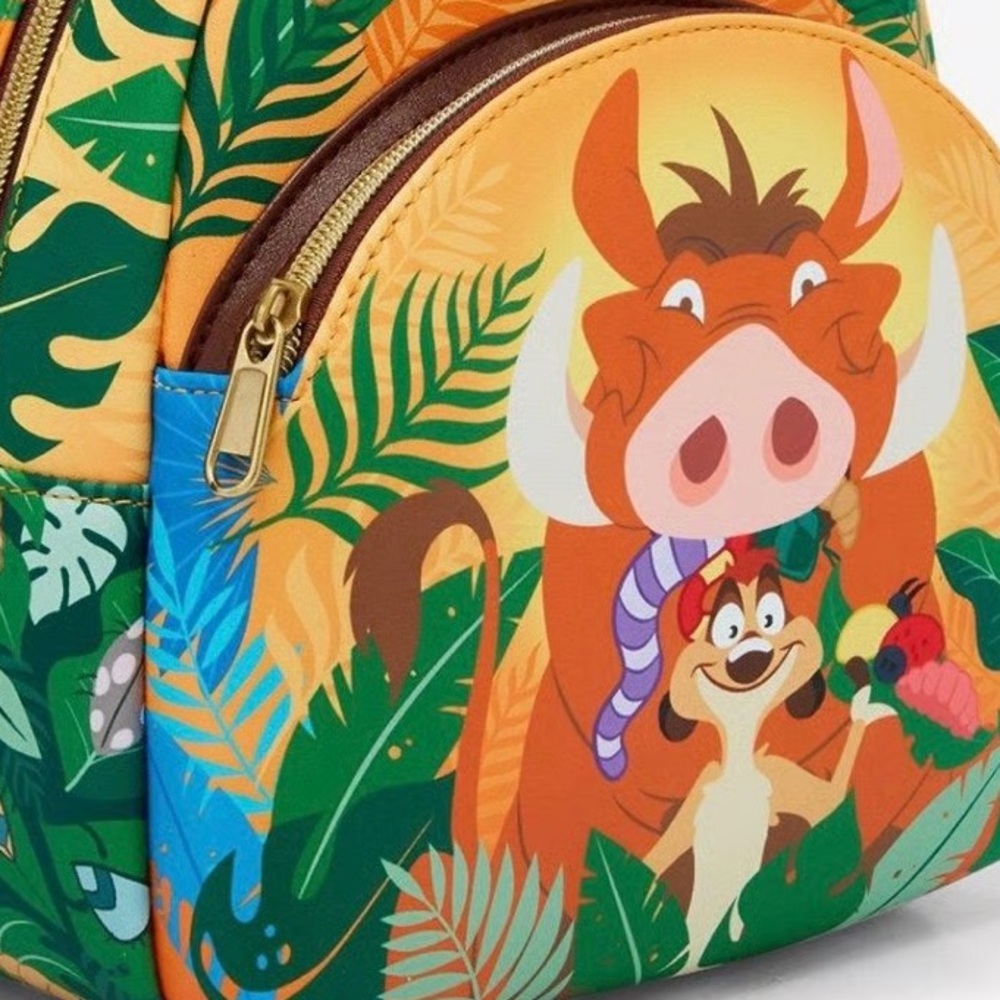 Loungefly Disney The Lion King Timon & Pumbaa Mini Backpack NEW - Picture 2 of 5
